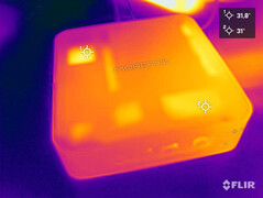 Heat development during the stress test