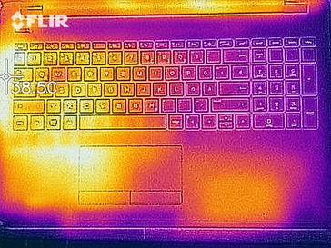 Heat image under load - top side