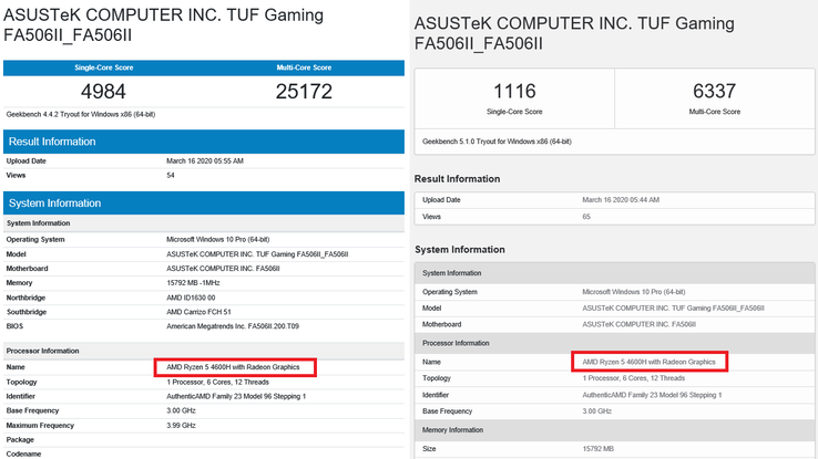 Geekbench 4 and 5 results. (Image source: Geekbench)