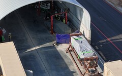 A number of Tesla Cybertrucks have been spotted waiting for crash testing. (Image source: @JoeTegtmeyer on X)