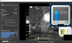 CPU information during a Cinebench R15 multi-core benchmark
