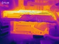 Heat map of the MSI GeForce RTX 2080 Ti Gaming X Trio during a stress test (PT 100%)