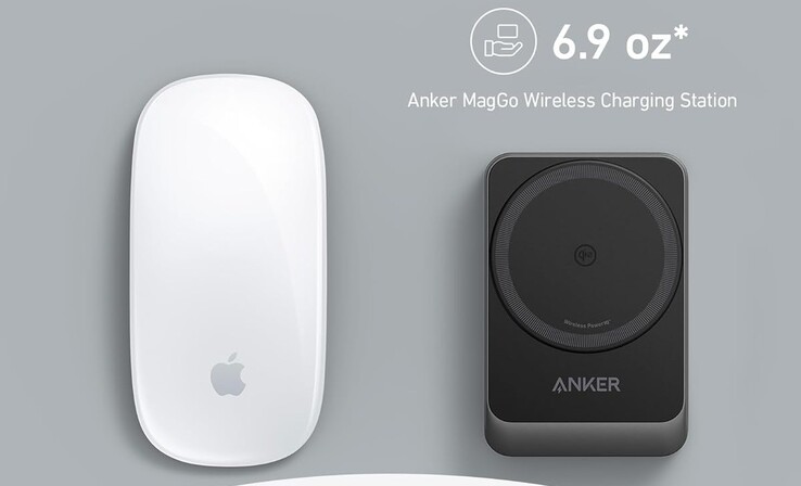 The Anker MagGo 3-in-1 wireless charging station weighs just 195 grams (0.43 lbs). Image source: Anker