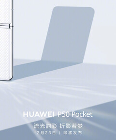 The P50 Pocket appears to have a textured back panel. (Image source: Huawei)