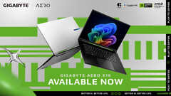 The Gigabyte Aero X16 offers up to 14 hours of battery life