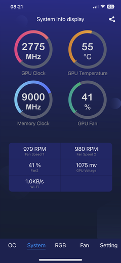 Xtreme Tuner Plus - system monitoring