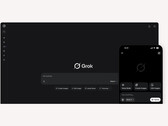 A promotional image for xAI's Grok that shows off the chatbot interface on desktop and mobile. (Image Source: xAI)