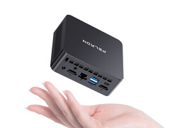 The Wi-7 with Pentium Gold starts at around $175. Pictured: a promo picture showing the small size of the mini PC.