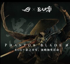 A promotional image for Phantom Blade Zero's collaboration with ROG