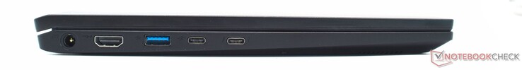 Hollow jack, HDMI, USB 3.2 Type-A, 2 x USB Type-C with PD and Thunderbolt 4