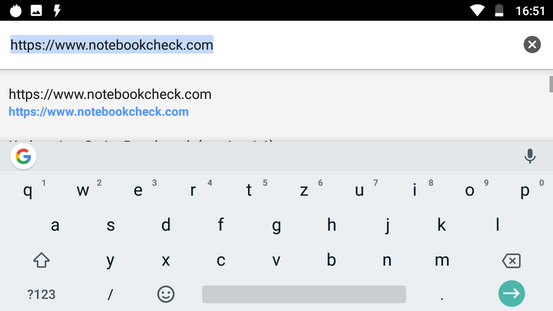 Using the keyboard in landscape mode