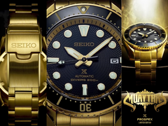 The Seiko Prospex Muay Thai limited edition watch (pictured) is clad in gold and black shades. (Image source: @seiko_thailand on Instagram - edited)