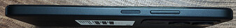 Right: Standby button, volume rocker