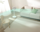 The new Xiaomi Mijia Smart Floor Fan can be powered by a power bank. (Image source: Xiaomi)