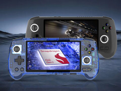 The RG557 may build on the RG556 with a slightly adapted design. (Image source: Anbernic - edited)