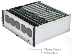 ASRock's cryptomining rig. (Image source: Bolha)