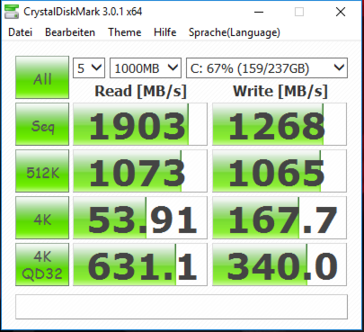 CrystalDiskMark - Samsung NVMe driver