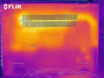 Heat map when idling - bottom side