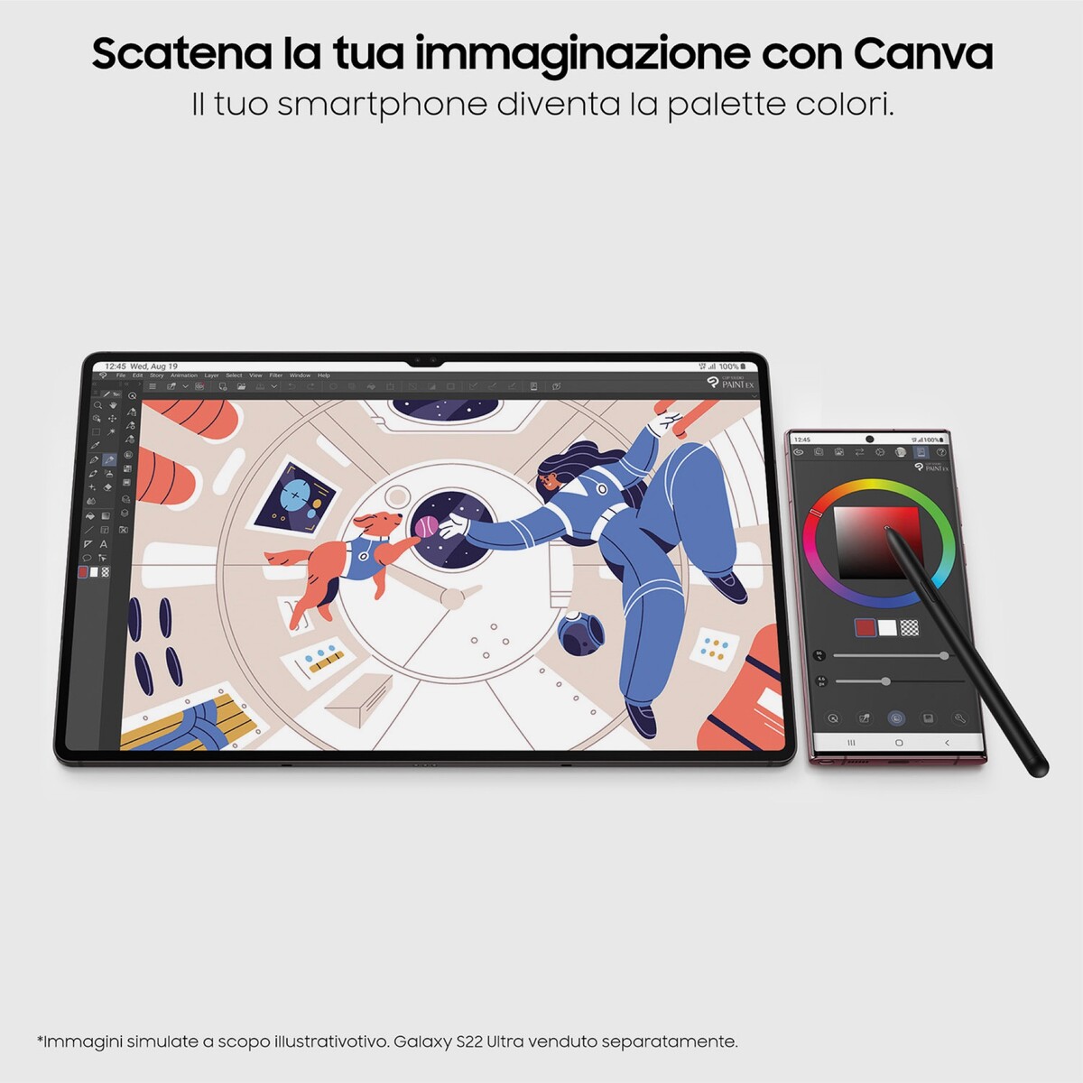 Leaked promotional materials for the Samsung Galaxy Tab S8, Galaxy