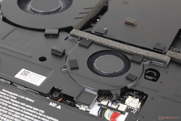 The third fan must be removed to access the SODIMM or SSD slots