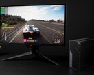 Minisforum MS-02 Ultra running Forza Horizon 5 on an external monitor (Image source: YouTube/ETA Prime)