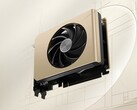 The compact MSI GeForce RTX 5050 Inspire ITX features an elegant gold design (Image source: MSI)