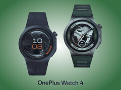 The OnePlus Watch 4 in two leaked launch colours.