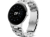 The Pixel Watch 2 with one of Google's official metal watch bands. (Image source: @evleaks)