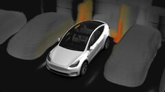 The Park Assist upgrade brings 3D mapping visuals (image: Tesla)