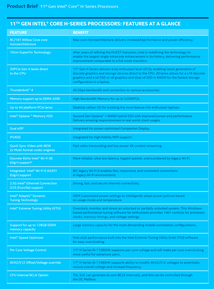 Intel Tiger Lake-H platform features. (Source: Intel)