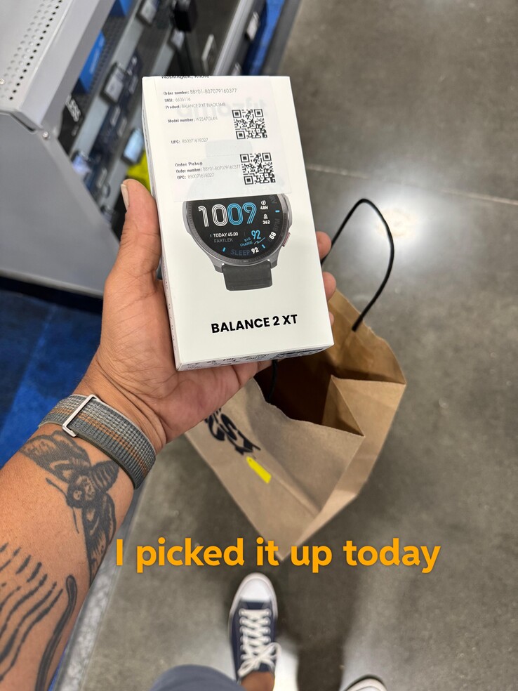Orders of the Amazfit Balance 2 XT smartwatch are being fulfilled by users, as confirmed on Reddit (user image above). (Image source: u/AndrePDX via Reddit)