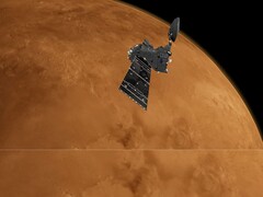 Artist's impression of the ExoMars 2016 Trace Gas Orbiter at Mars