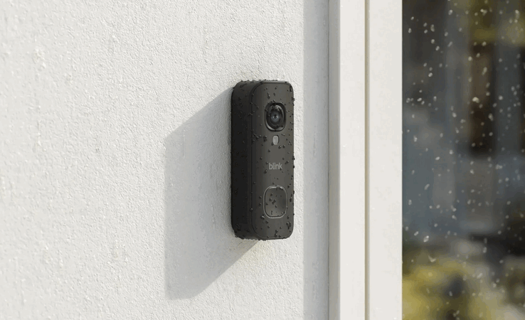 The Blink 2K+ Video Doorbell features IP65 water resistance