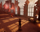 In Curyeux, you play as Lucienne, who is navigating a landscape shaped by her memories and feelings. (Image source: Steam)