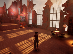 In Curyeux, you play as Lucienne, who is navigating a landscape shaped by her memories and feelings. (Image source: Steam)