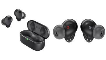 Earbuds and the charging case (Image source: LG)