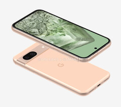 Google is rumoured to have developed the Pixel 8a Bay, Mint, Obsidian and Porcelain finishes, latter pictured. (Image source: @OnLeaks &amp; SmartPrix)