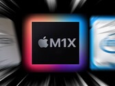 Estimates for the Apple M1X see it speeding past its AMD and Intel rivals. (Image source: AMD/Apple/Intel - edited)