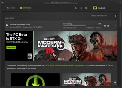 Nvidia GeForce Game Ready Driver 537.58 update downloading via GeForce Experience (Source: Own)