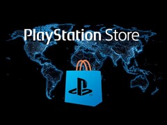 PlayStation Store logo shown on world map