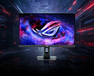 The ROG Strix Pulsar XG27AQNGV has thin bezels and a smaller stand than previous equivalent Asus gaming monitors. (Image source: Asus)