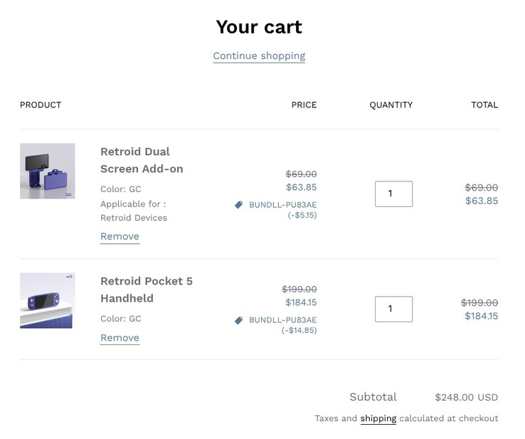 The Retroid Pocket 5 + Dual Screen Add-on bundle is roughly the same price as the AYN Thor Lite. (Image source: Retroid)