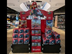 Nintendo Switch 2 retail display in France (Image source: LCleunay_JV X account)