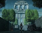 An image showing Aegis in front of a building in Steelrising.