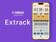 The Yamaha Extrack app allows musicians who are alone to practice performing songs as if a real band was present. (Image source: Yamaha Japan)