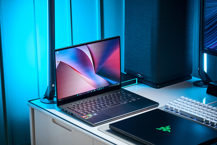The Rog Zephyrus G14 features a Samsung OLED panel with a 120 Hz refresh rate and G-Sync.