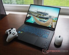 The Gigabyte A16 gaming laptop is powered by an RTX 5070 laptop GPU, Core i7 CPU, and 32 GB of RAM.