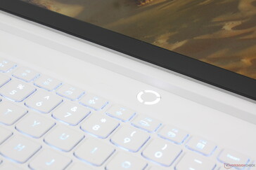 Power button is not fingerprint enabled. Furthermore, its bright glowing light can be distracting when gaming and it cannot be disabled