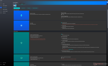 The three MyAsus power profiles: Performance, Standard, and Whisper modes