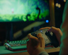 The 2026 Steam Controller (or Steam Controller 2), playing Hollow Knight: Silksong.